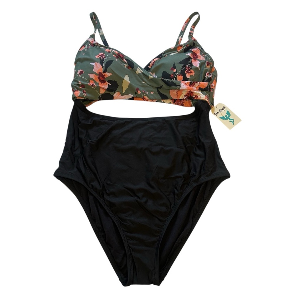 Sea Angel 1X Palo Verde Floral One piece Plus Size Swimsuit NWT